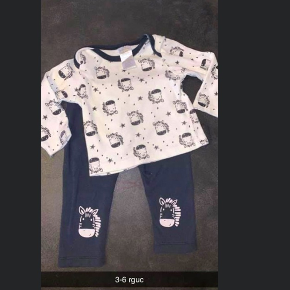 Matching zebra outfit